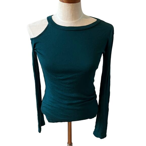 Monrow Long sleeve Loungewear Top Hunter Green - Picture 1 of 6